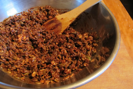 wet ingredients opt No Bake Chocolate Almond Bars